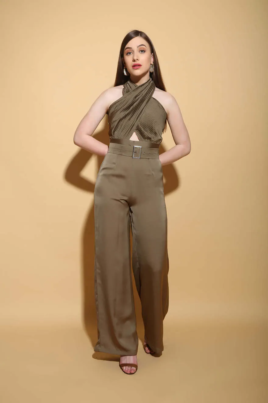 Pleated Torso Jumpsuit