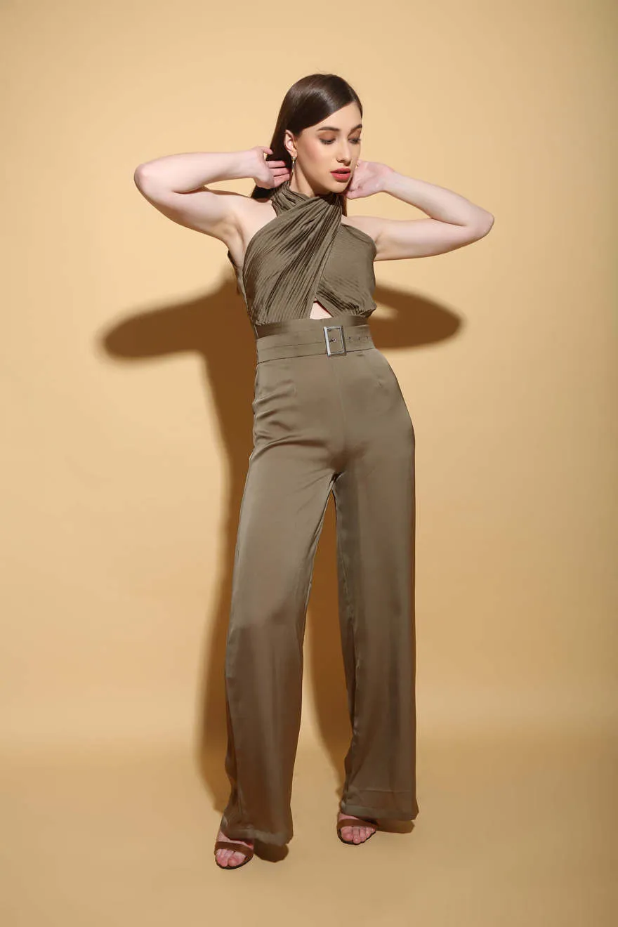 Pleated Torso Jumpsuit