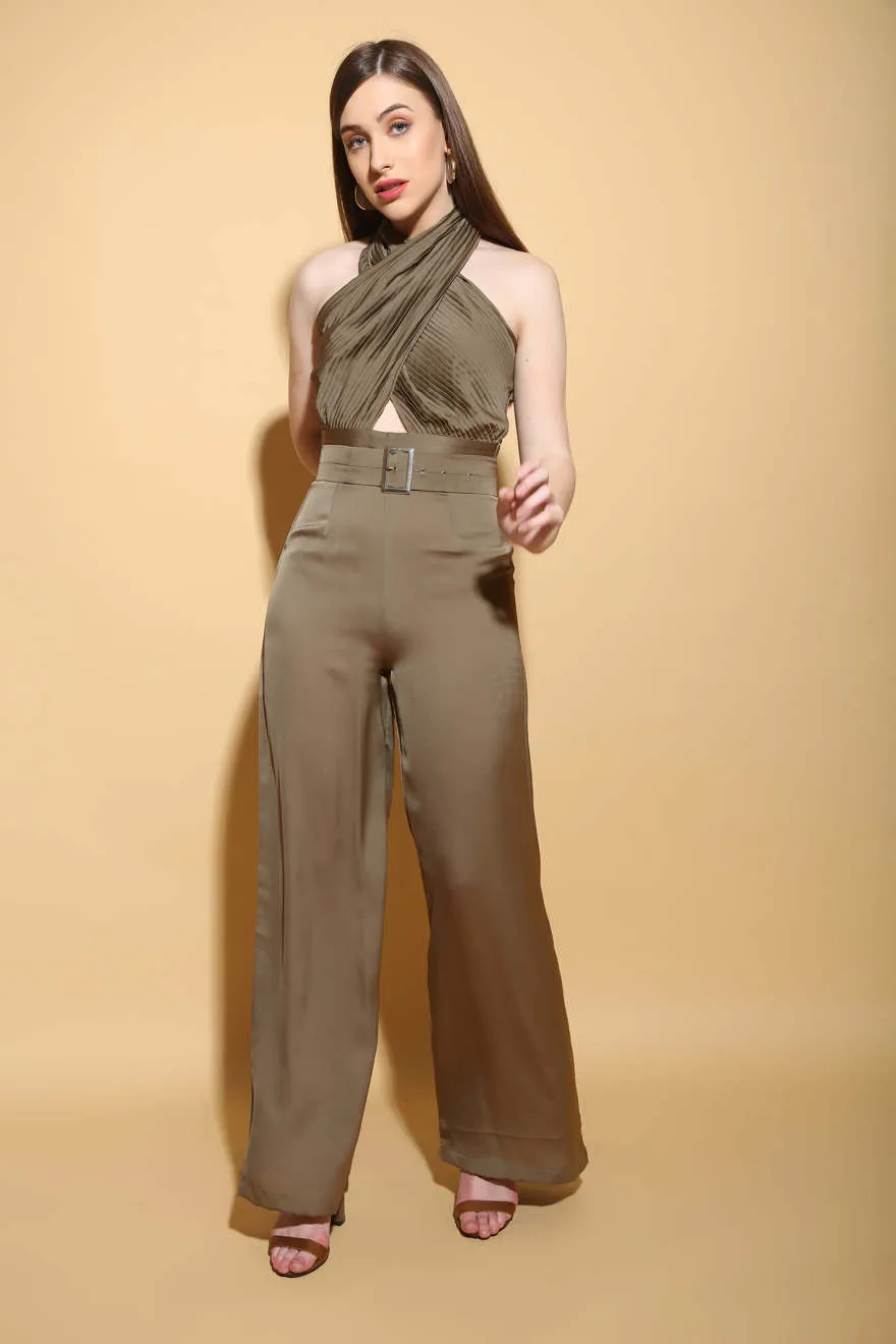 Pleated Torso Jumpsuit