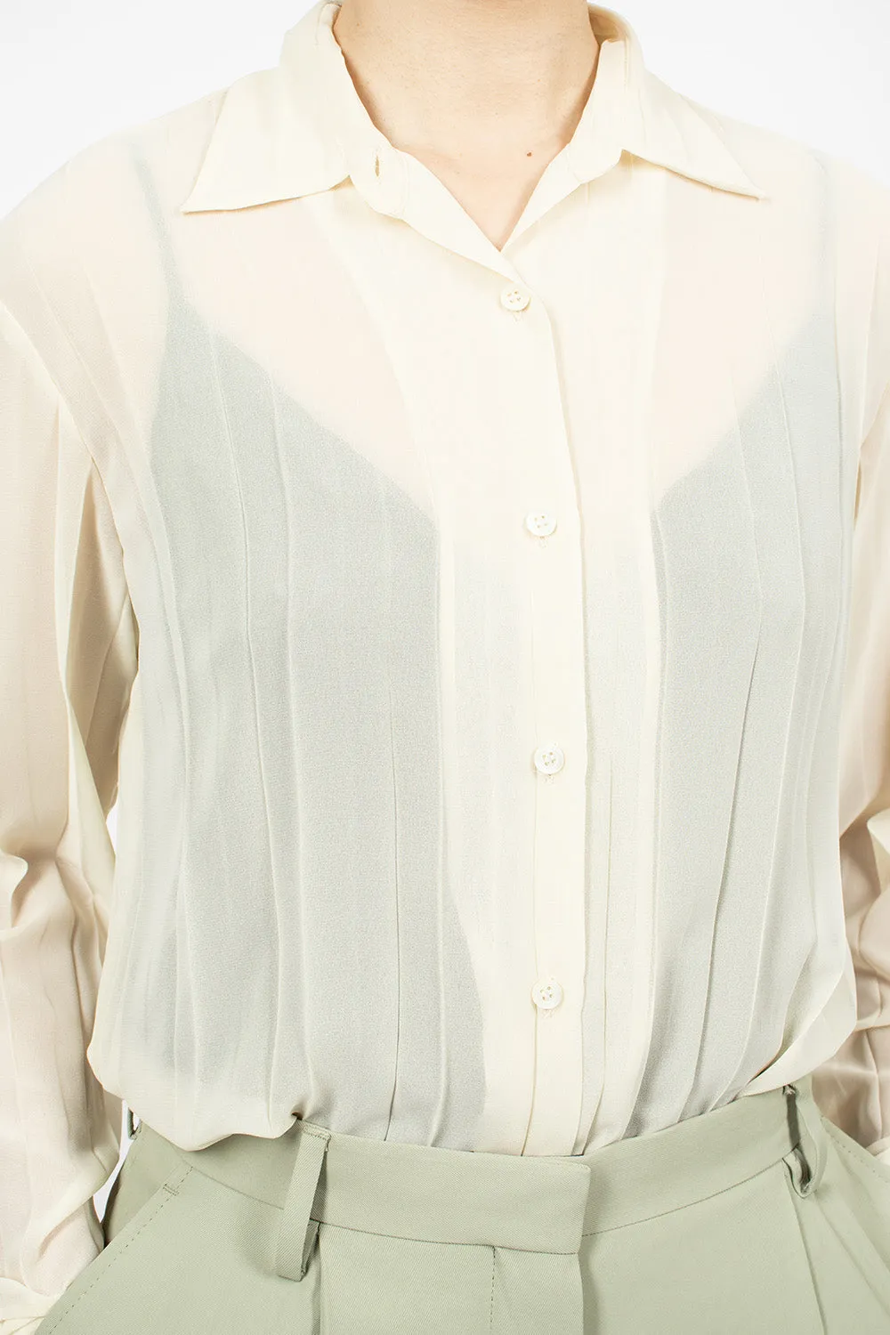 Pleats Shirt Off White