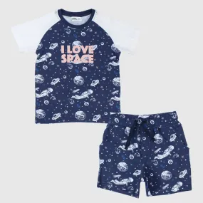 "I Love Space" Short-Sleeved Pajama