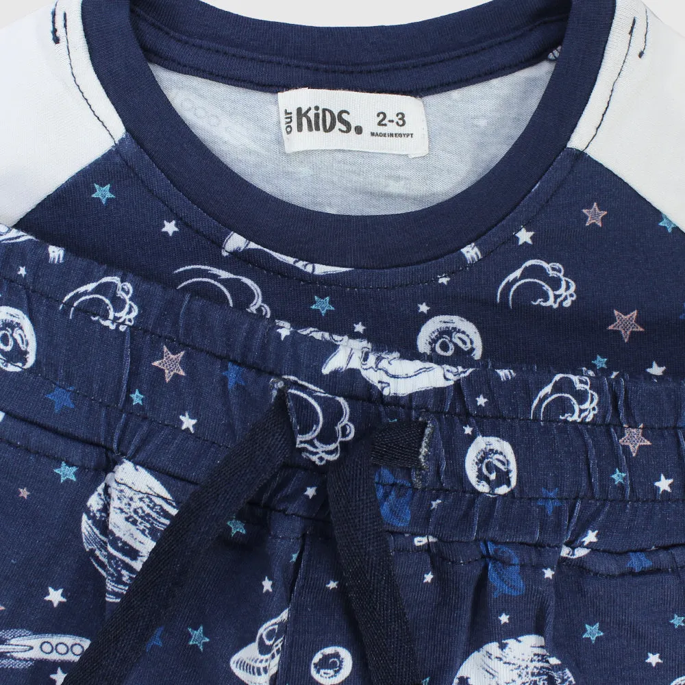 "I Love Space" Short-Sleeved Pajama