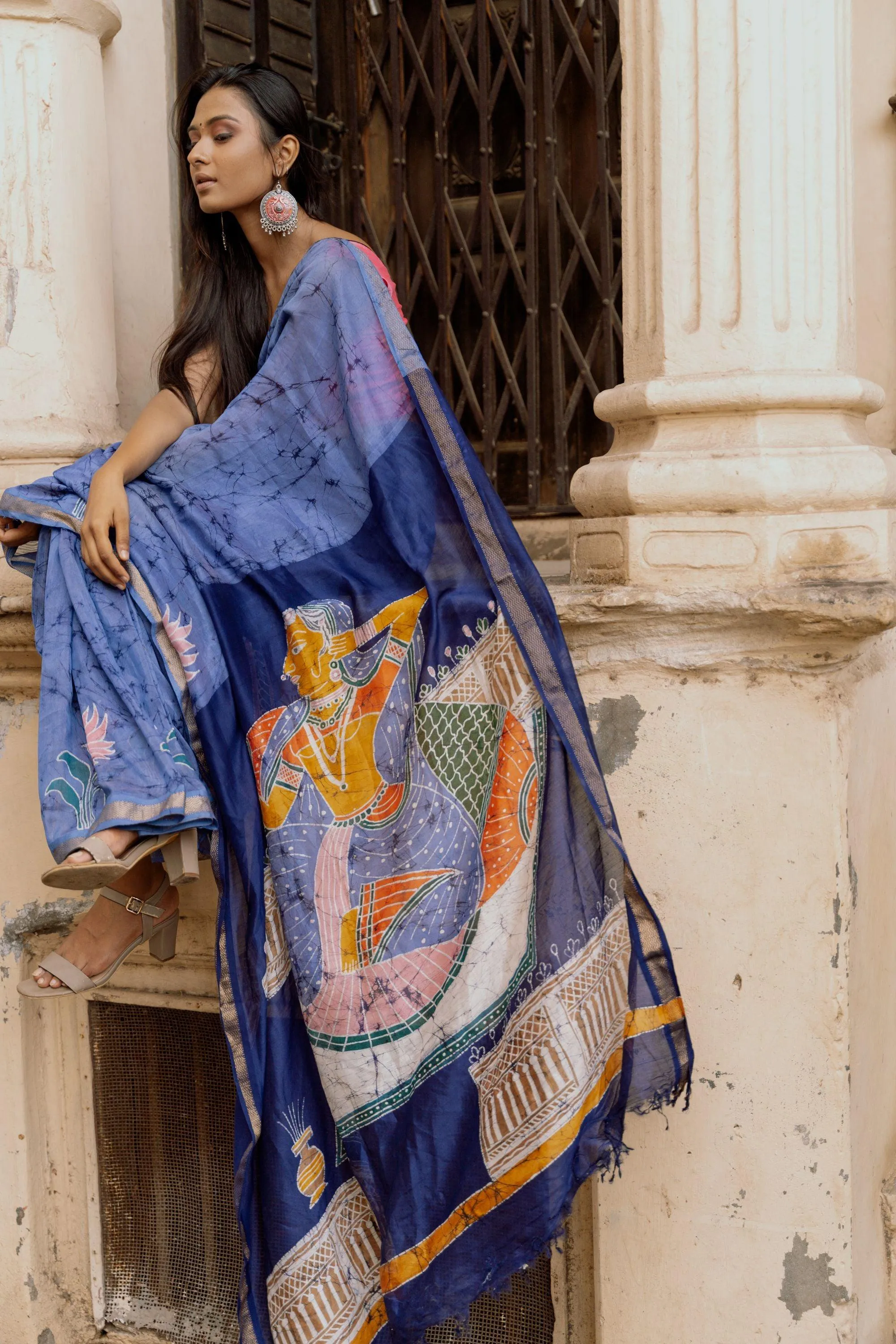 Ragini Rang Rasiya   -  Narmada Batik Maheswari saree