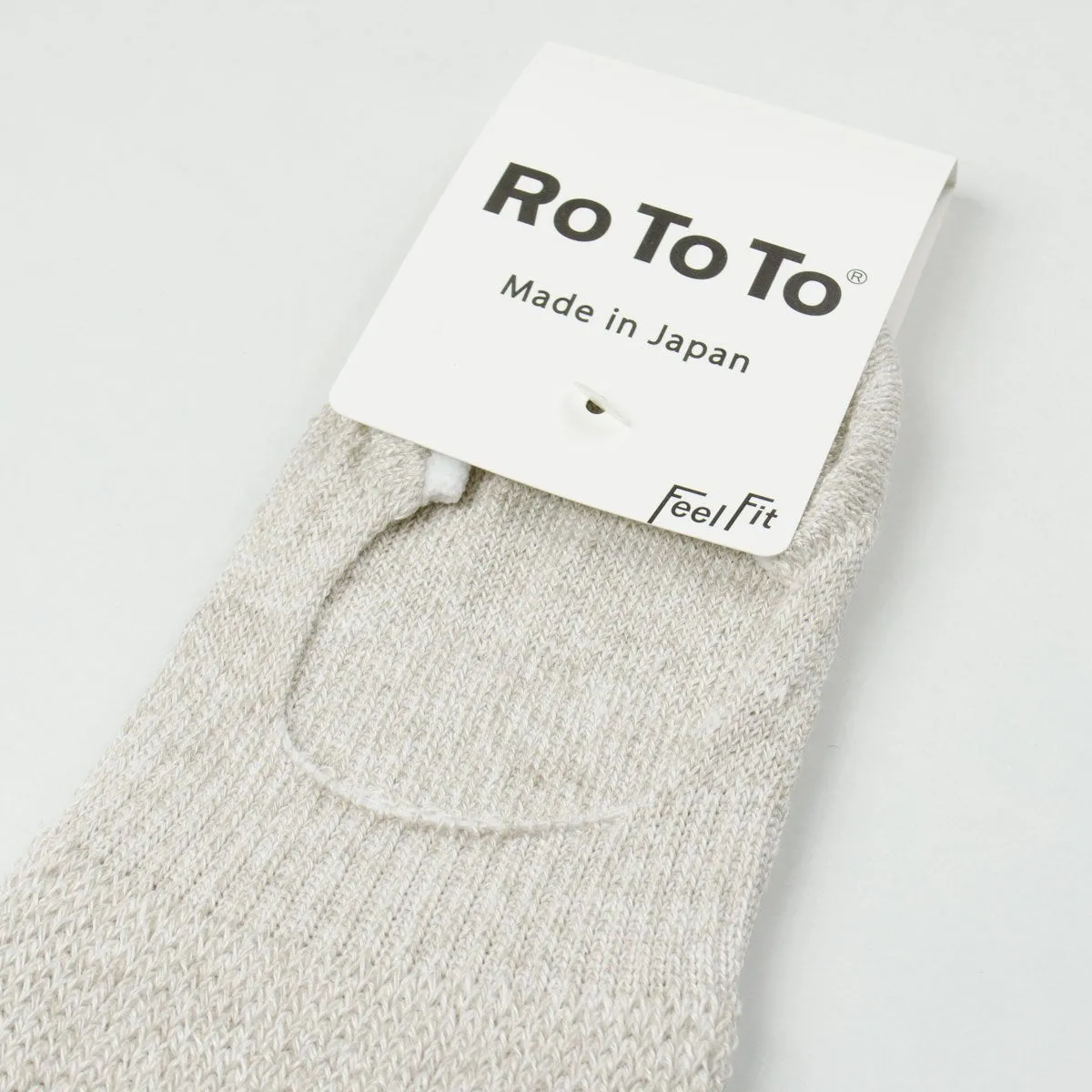 RoToTo - Low Gauge Linen Foot Cover Invisible Socks - Medium Beige