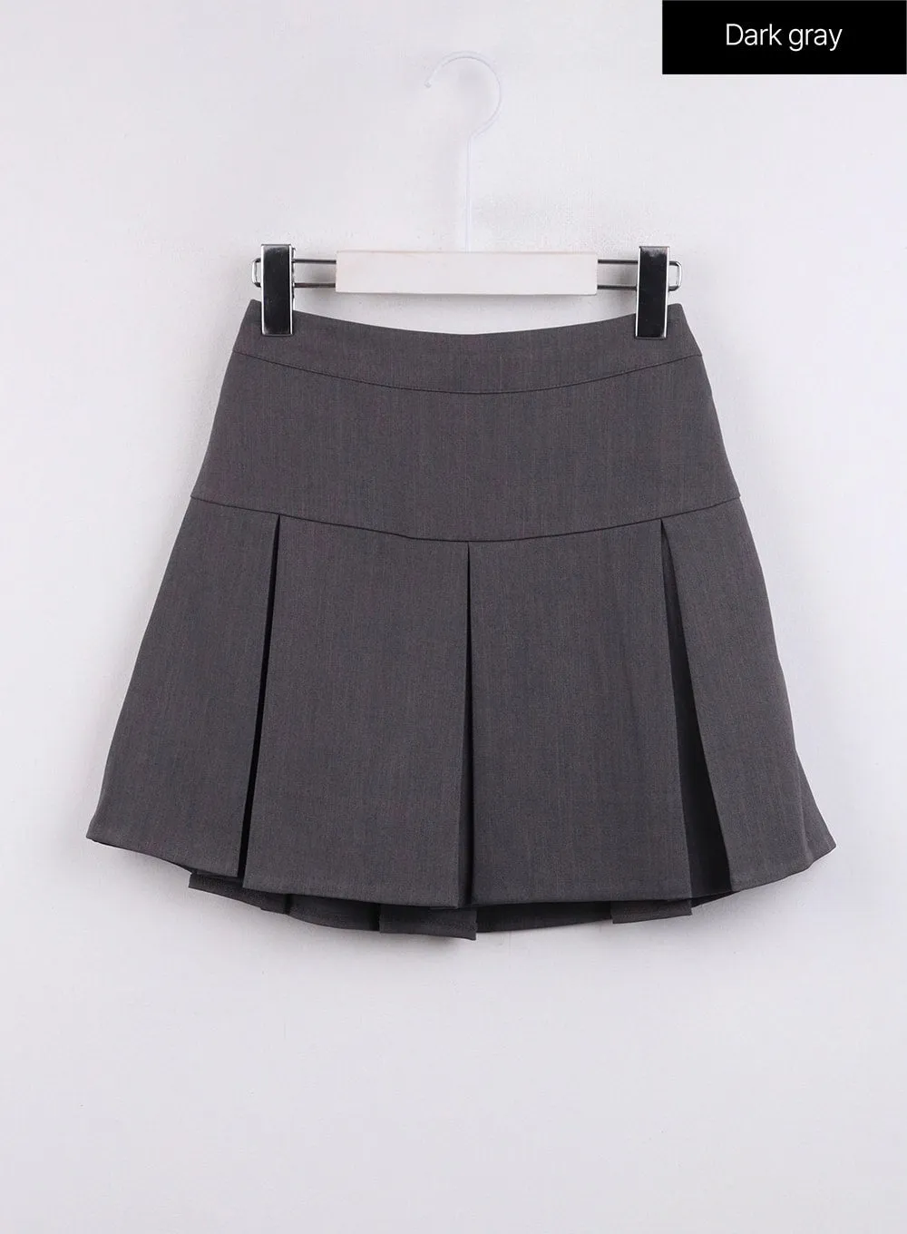 Solid Pleated Mini Skirt CJ425