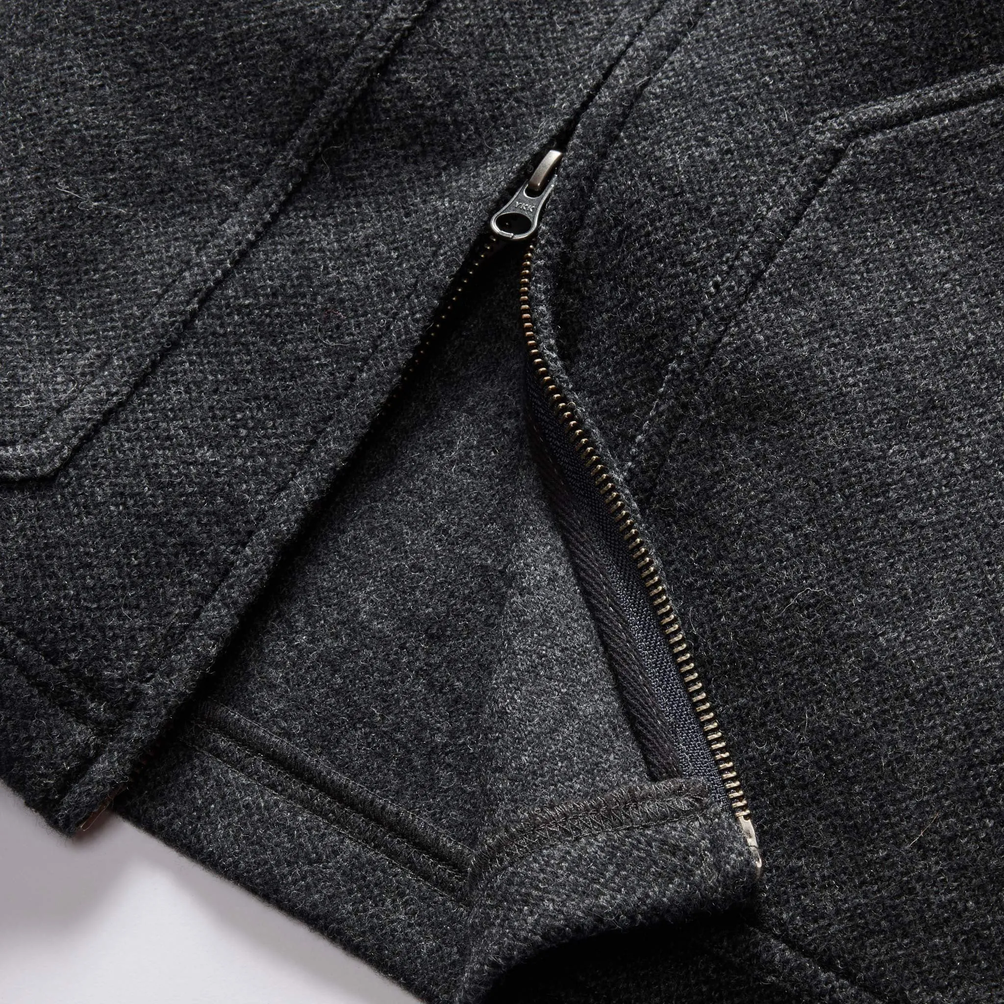 The Weekend Jacket in Charcoal Birdseye Wool