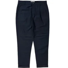 UNIVERSAL WORKS Wool Marl Pleated Pant Navy