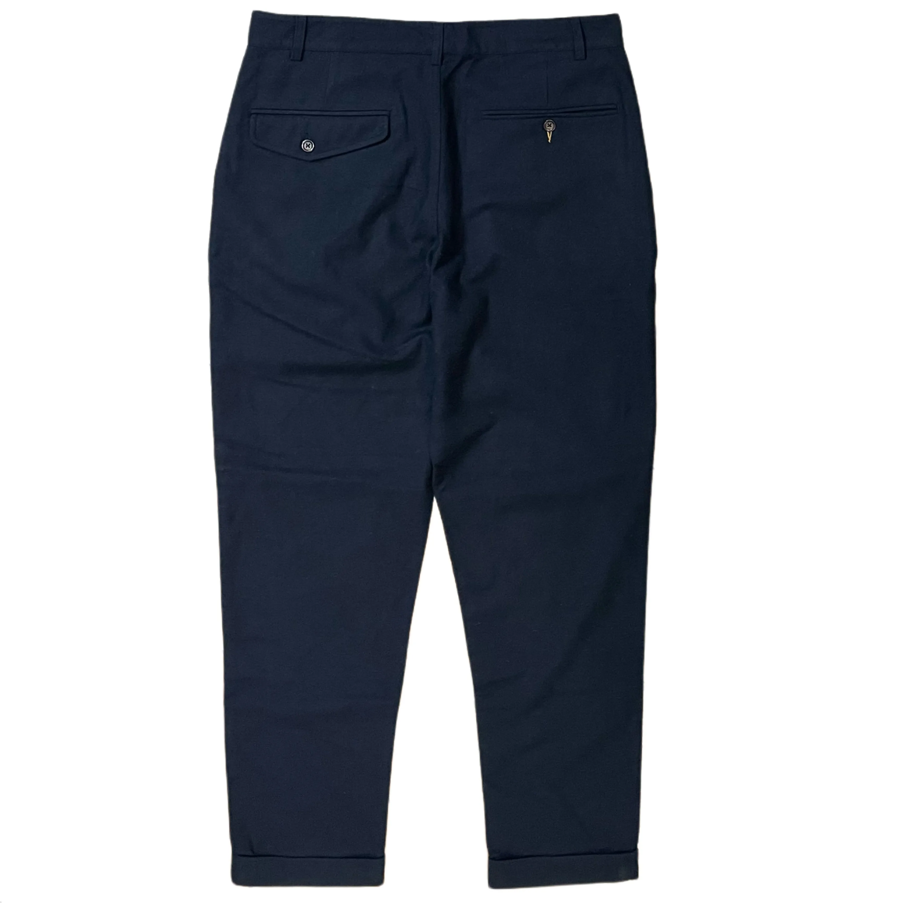 UNIVERSAL WORKS Wool Marl Pleated Pant Navy