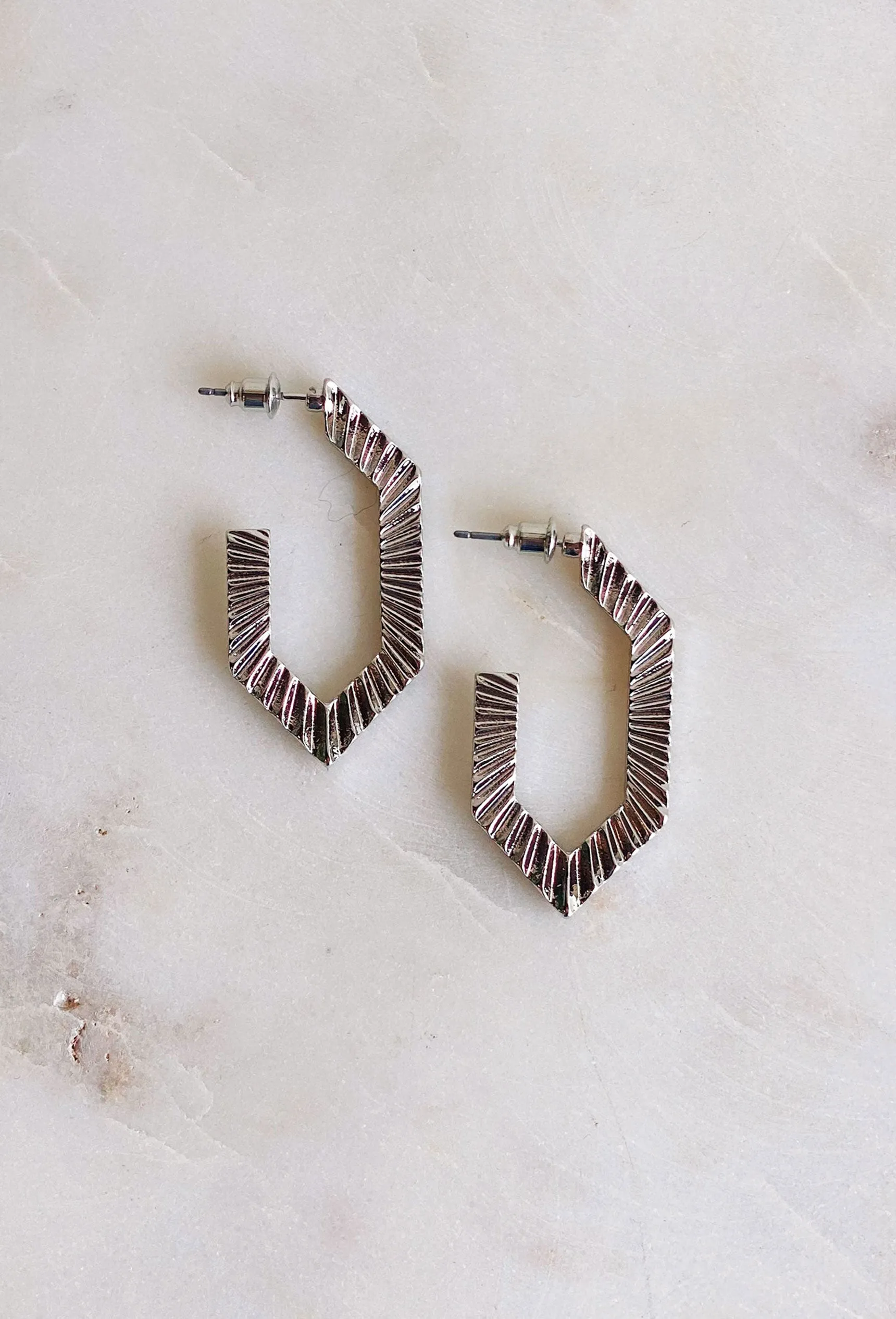 Wave Hoop Earrings