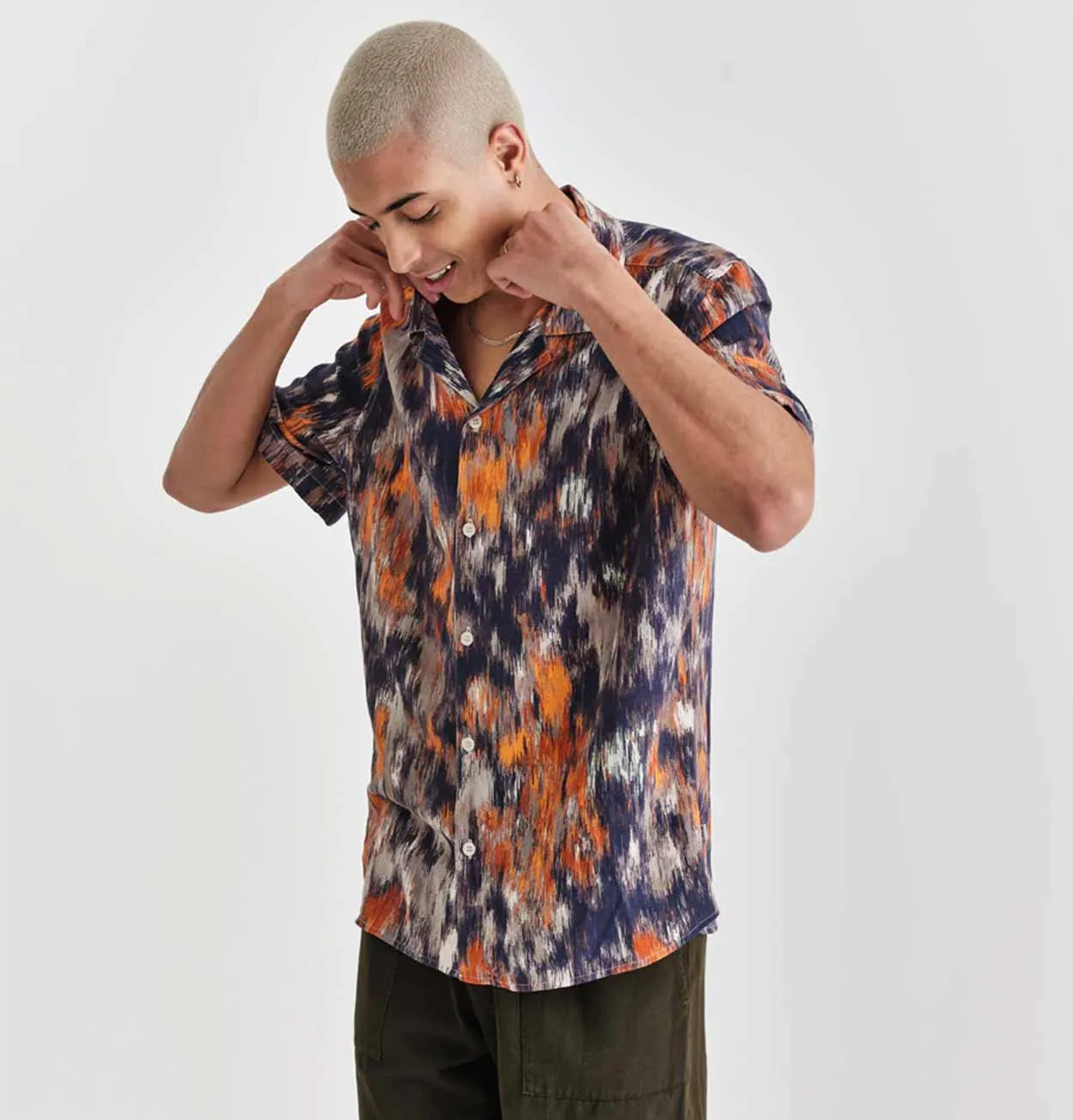 Wax London Didcot Shirt in Watercolour Floral