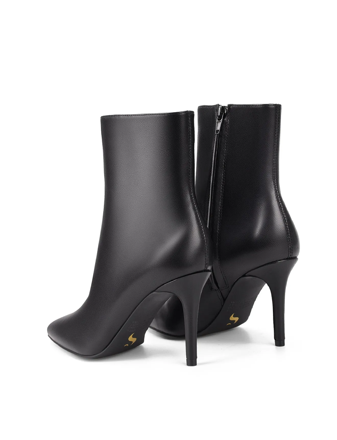 Wisp Ankle Boots - Black Leather