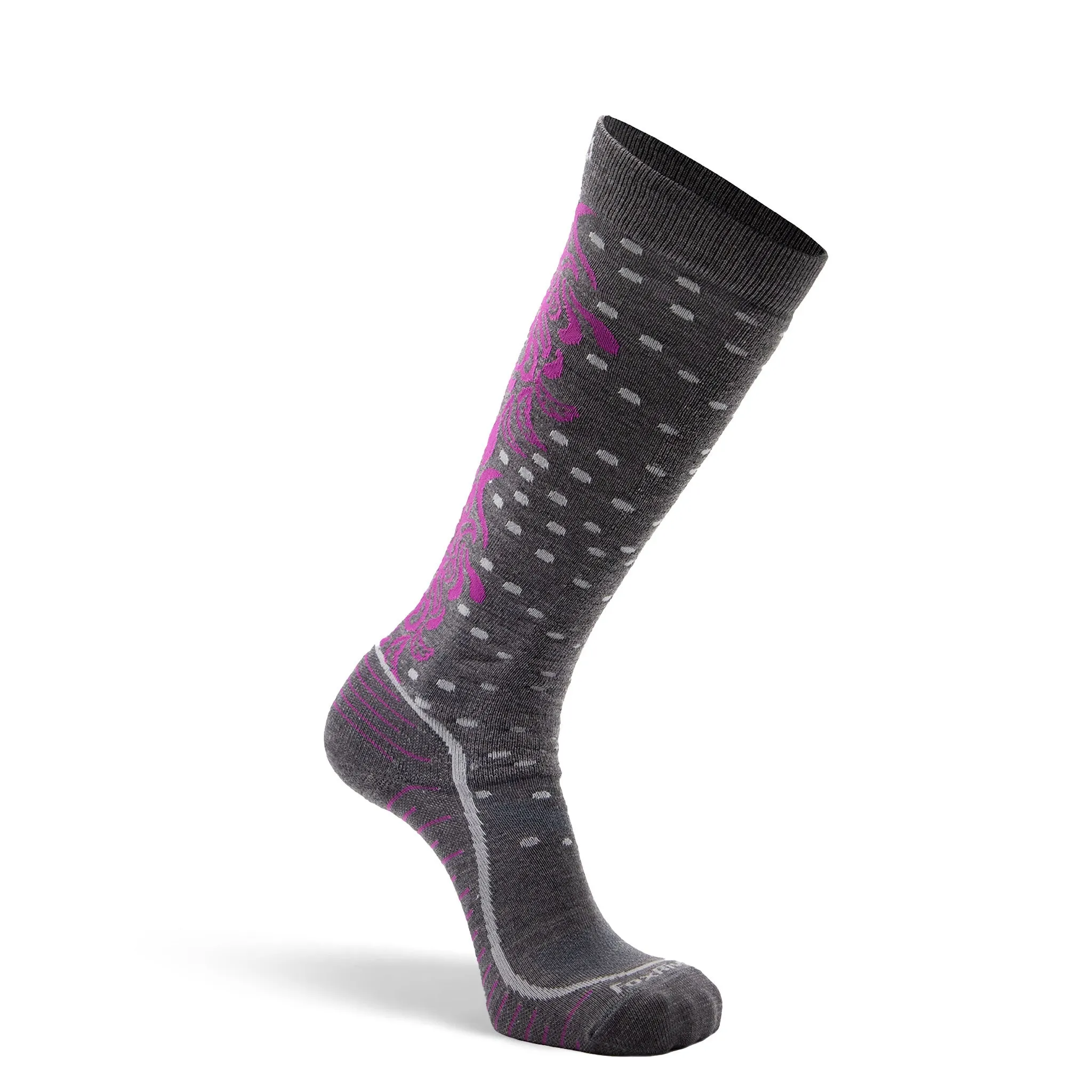 Women's Falling Leaf Lightweight Over-the-Calf Ski and Snowboard Sock