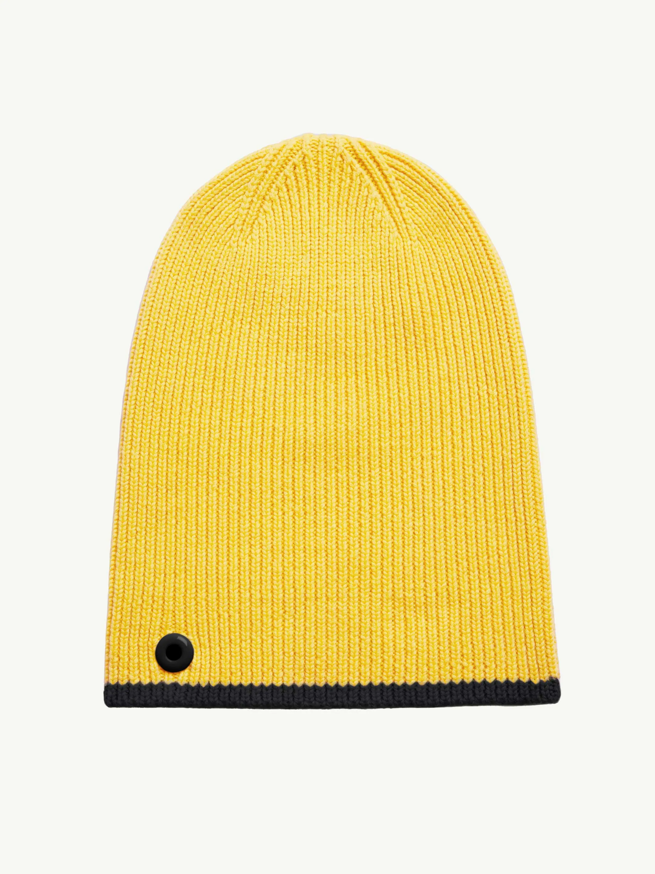 Yellow and Black Merino Wool Beanie - Sheep Inc. x PjT