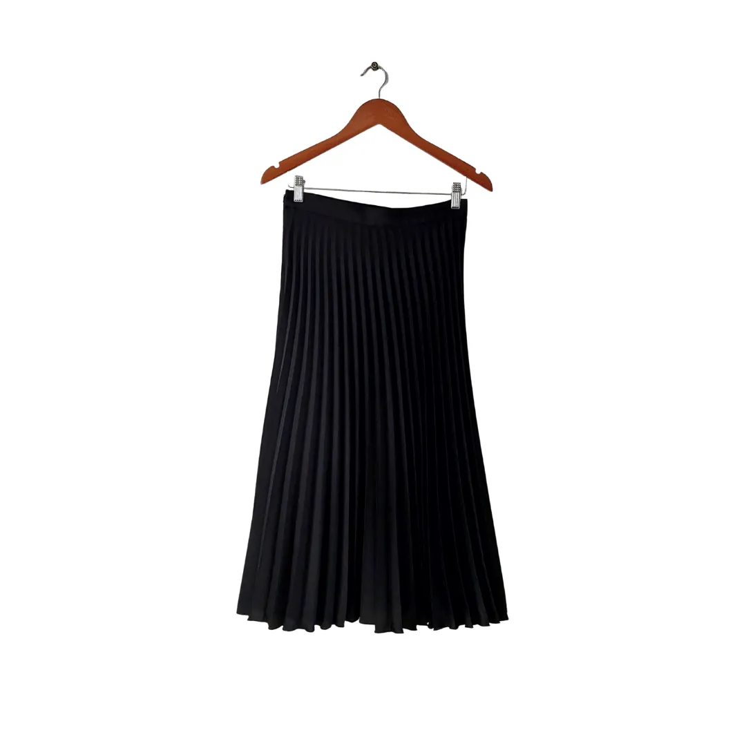 ZARA Black Pleated Midi Skirt | Gently Used |