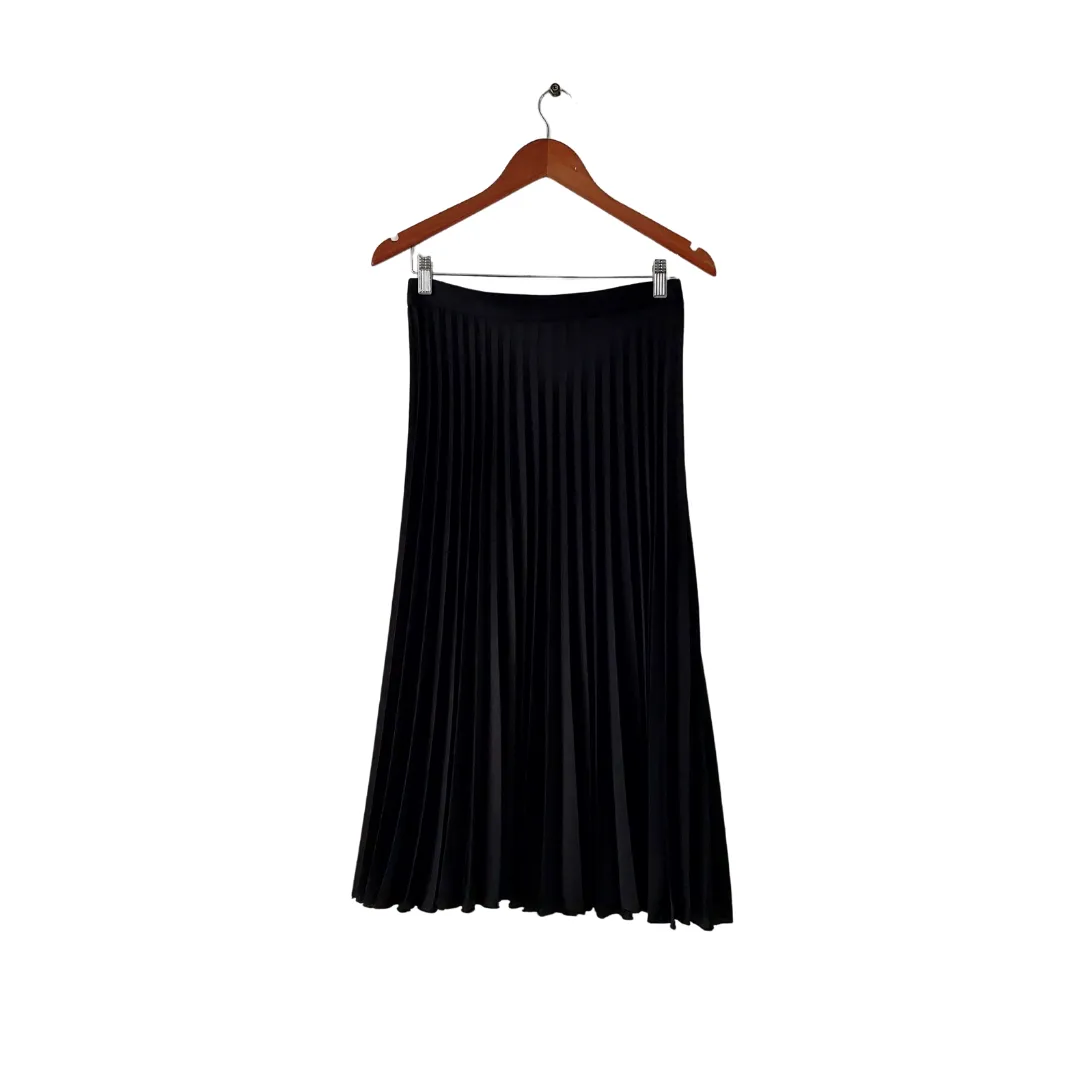 ZARA Black Pleated Midi Skirt | Gently Used |